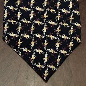 Vintage J. Garcia Black Red Hand Made 100% Silk Men’s Neck Tie Made In USA